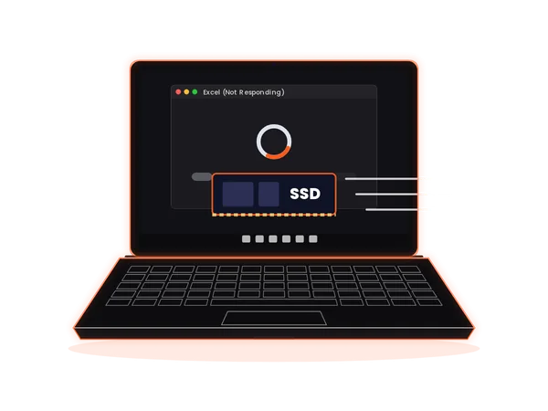 Laptop SSD upgrade: a new SSD going in for faster startup